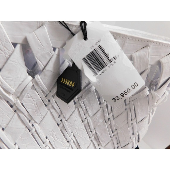 New Nancy Gonzalez White Genuine Crocodile Leather XL Tote‎ Bag NWT $3950rt - Picture 7 of 7